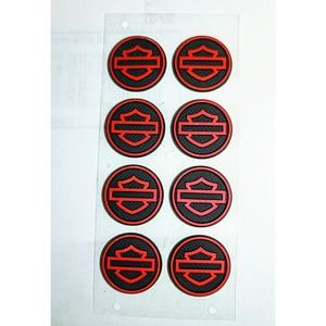 NEW!! 8pk OEM  Harley Davidson Defiance medallion inserts bulk & orange emblem